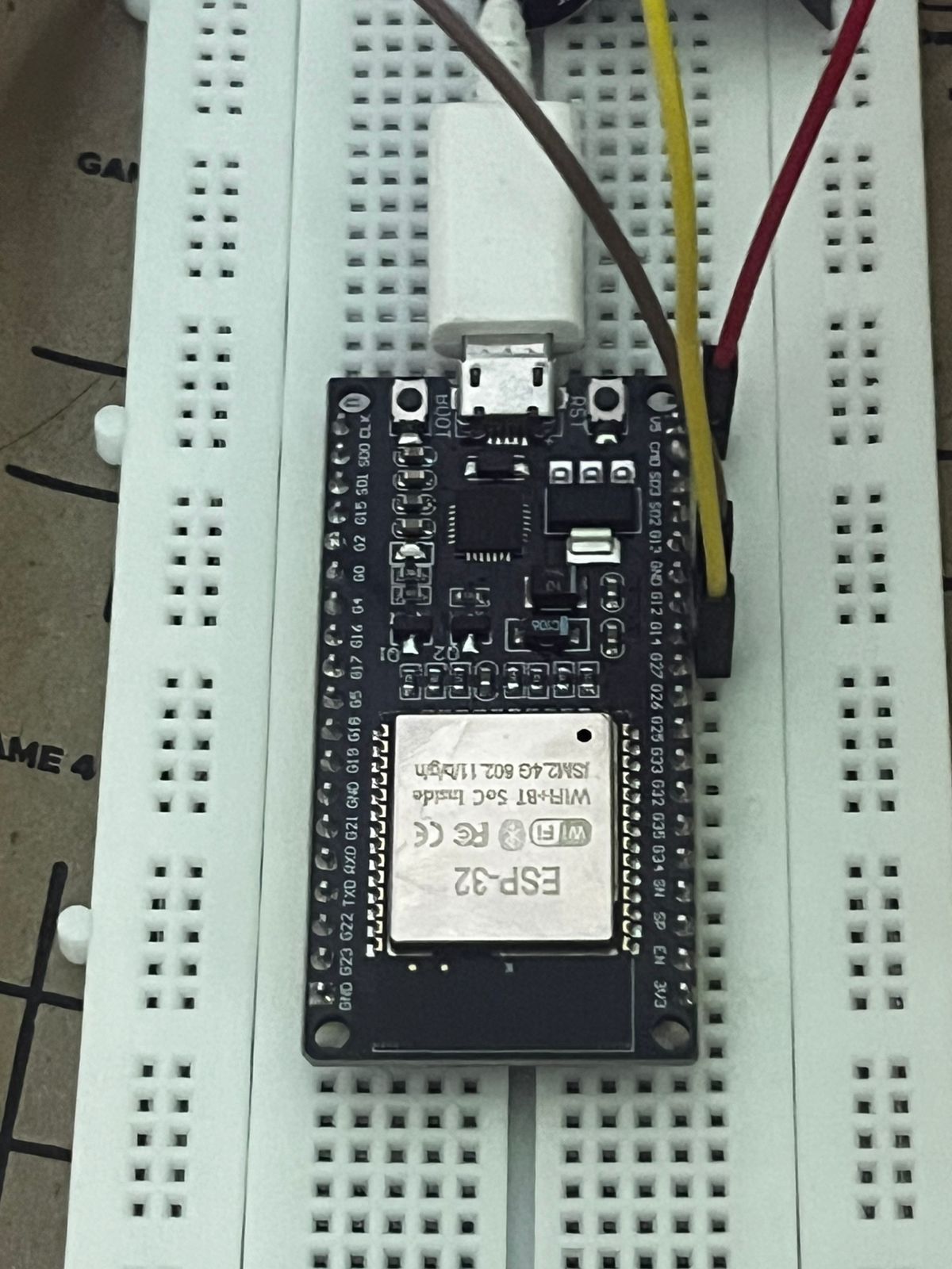 ESP32 on a breadboard